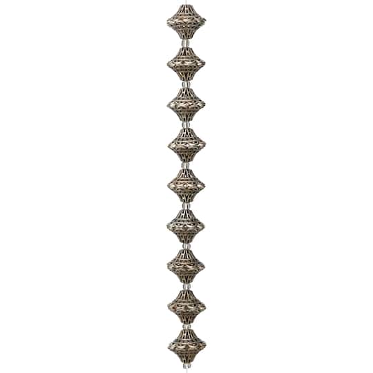 Silver Metal Cap-shaped Beads, 18mm by Bead Landing™
